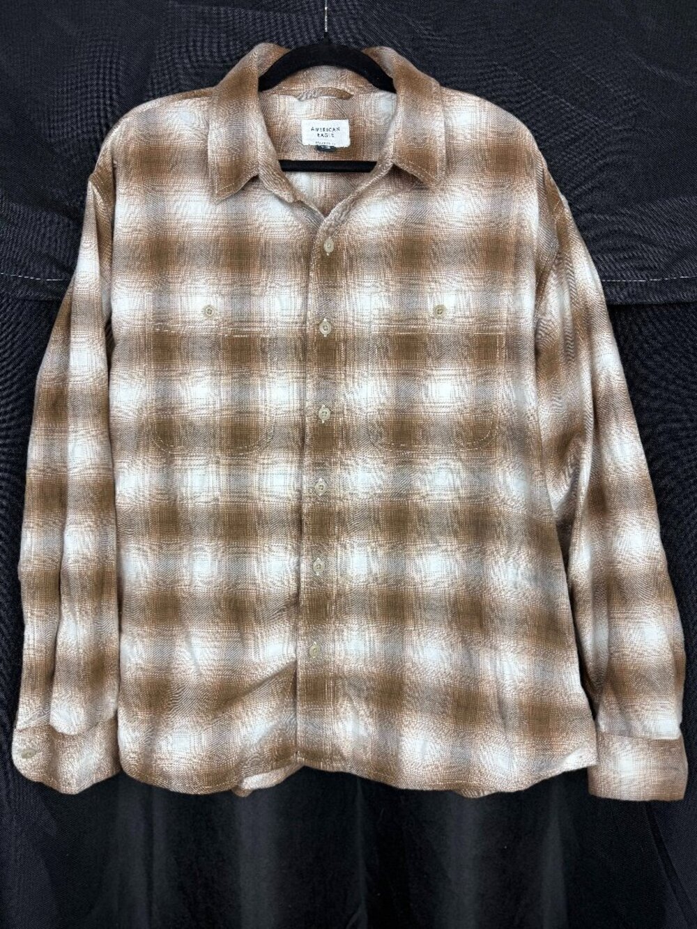 American Eagle Relaxed Fit Everyday Flannel Shirt 100% Cotton (size L)